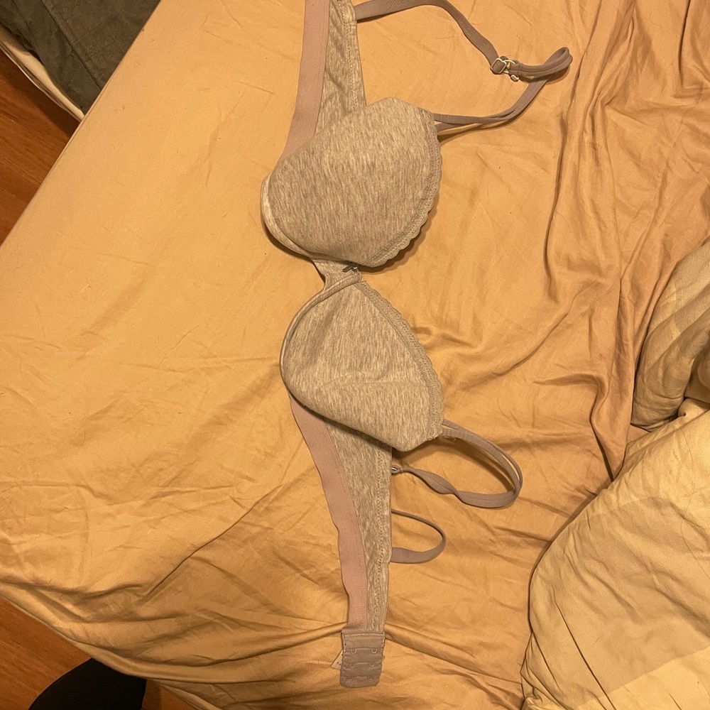 Grey Demi coverage bra